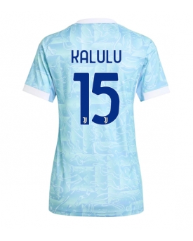 Billige Fotballdrakt Juventus Pierre Kalulu #15 Replika Bortedrakt Dame 2025-26 Kortermet Billige Fotballdrakt Juventus Pierre Kalulu #15 Replika Bortedrakt Dame 2025-26 Kortermet